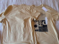 2 ~ Mens Goodfellow & Co Crew Neck Short Sleeve T-Shirt Size Medium Cream Yellow