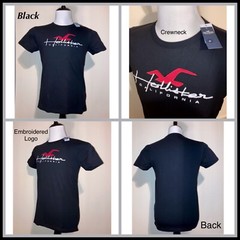 NWT Men’s Hollister Crew Tee Sz M L XL Black White Red Blue Yellow Ombré