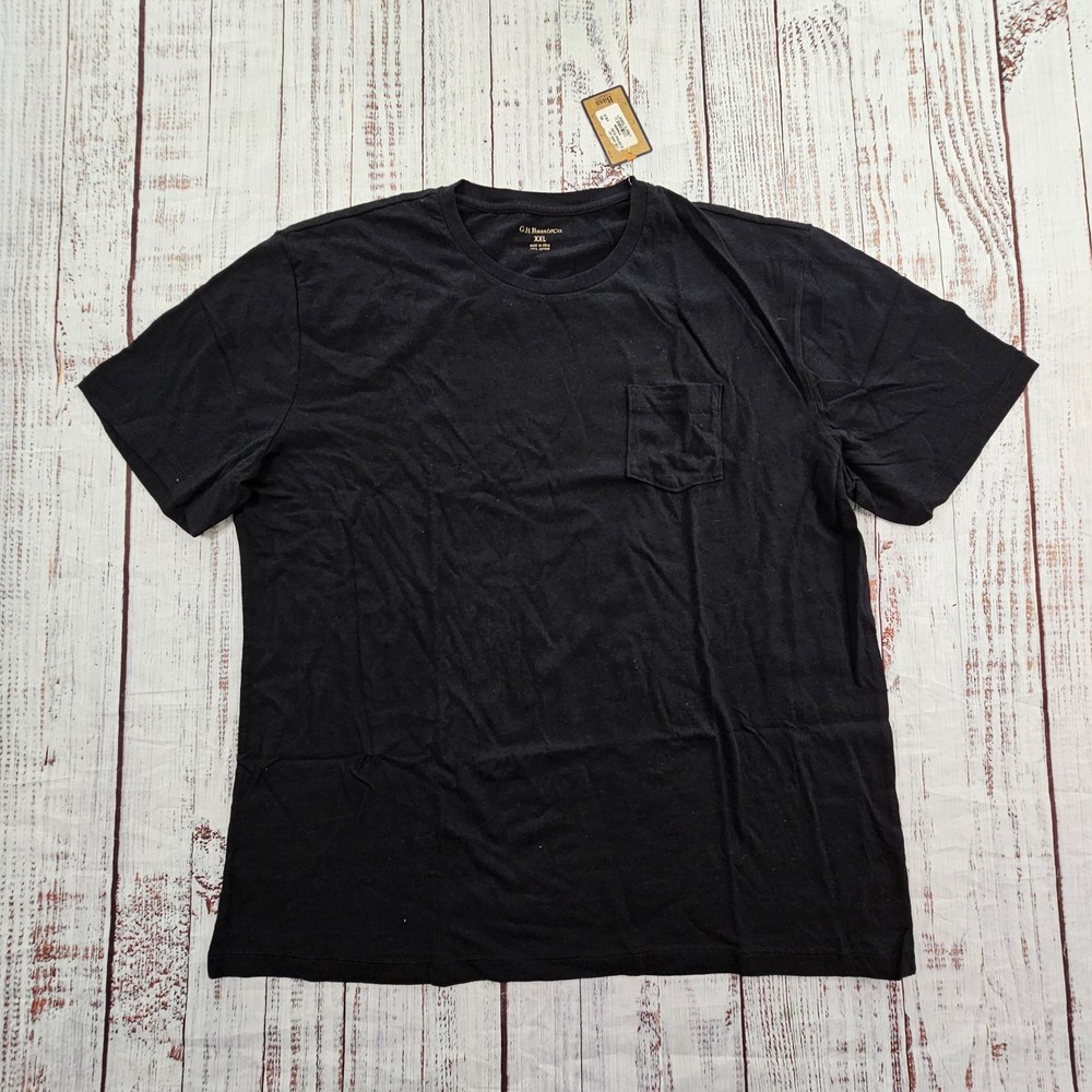 G.H. Bass & Co Black Short Sleeve Craftsman Pocket Tee Men’s XXL