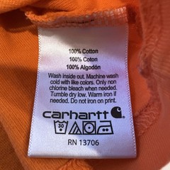 Bright Orange CARHARTT Short Sleeve T Shirt – Original Fit XL
