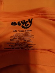 Halloween Bluey Bingo Vampire Orange T Shirt Size 3XL (54/56) Nwt