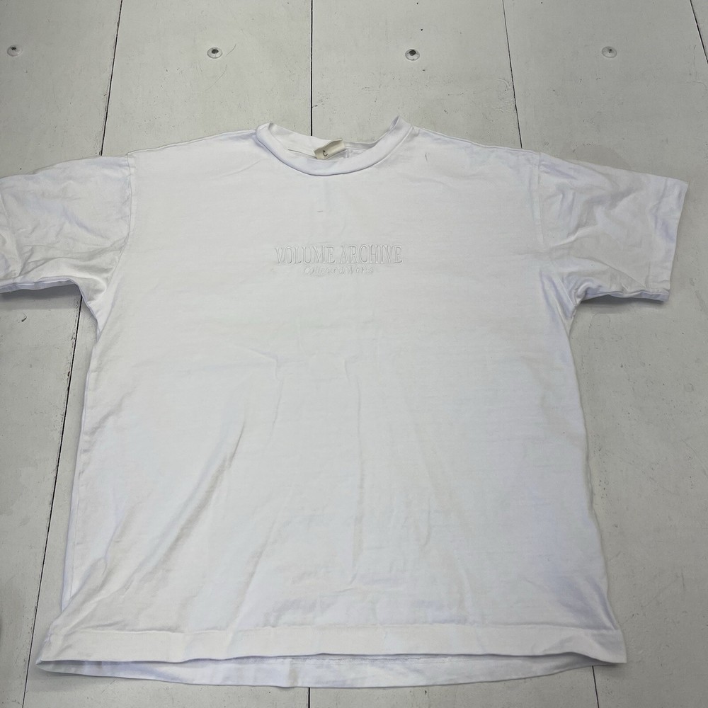 Cotton On White Heavy Weight Volume Archive T Shirt Mens Size Medium