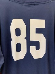 Vintage 90s Nike USA Hockey Jersey #85 Wavy Stripes Stars Sleeves Blue Large#231