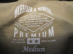 BLEECKER & MERCER CAMO SLEEP SHIRT, ZIPS IN BACK, SIZE M