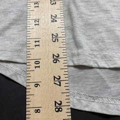 American Stitch Mens T Shirt Size S Heathered Gray Striped Black Long Sleeve Log