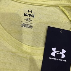Under Armour Tech 2.0 Tiger T-Shirt UA Lime Yellow Loose Fit Size L