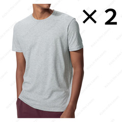 [2PCS SAME COLOR] UNIQLO Dry collar crew neck T-shirt XS-4XL 16Colors Unisex NWT