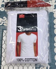 Marco Giovanni 3-Pack Men’s White Cotton Crew Neck T-Shirts