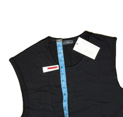 Cesare Paciotti Sleeveless Undershirt 95% Cotton Basic Italian Nero Black Size 4