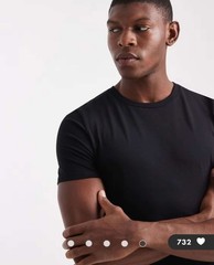 ASOS DESIGN essentials muscle fit T-shirt in black Size S