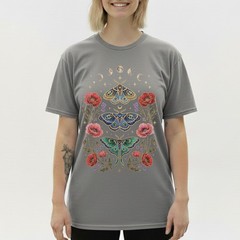 Celestial Moth T-Shirt Luna Moon Phase Flower Cottagecore Witchy Tee
