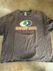 Mossy Oak Men’s Short Sleeve T-Shirt Graphic Logo Size 3XL Brown Cotton Blend