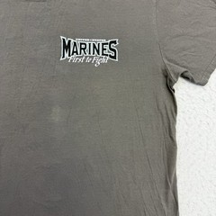 United States Marines Shirt Mens Large L Gray First To Fight Military