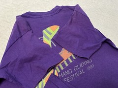 Vintage 1980s 80s 1989 Telluride Colorado Hang Gliding Festival Neon T-Shirt S M