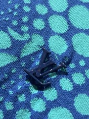 Louis Vuitton L Size Kusama All Over Pumpkin T Shirt Green Blue Cotton Tee