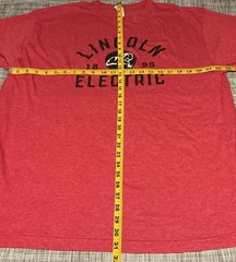 Lincoln Electric Welders T-shirt Mens Red Short Sleeve Polyester Blend Size 2XL