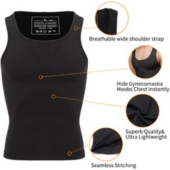 Mens Belly Compression Vest T Shirt Slimming Body Shaper Shapewear Tank Top