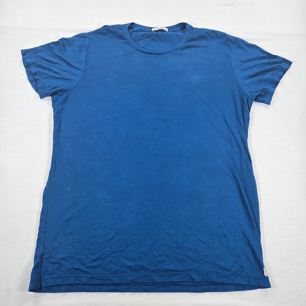 Marine Layer Signature Crew Neck T Shirt in Bering Sea Blue Men’s Size Large