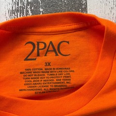 2Pac All Eyez On Me Graphic T-Shirt Men’s 3XL Orange Bravado 2023