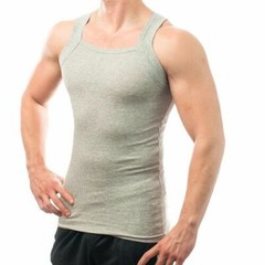 DIFFERENT TOUCH 2X G -Style Tank Top Square Cut Ribbed A Shirt 4 Assorted pack