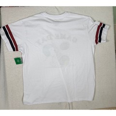2 Lot Peanuts Snoopy Game Day Football Graphic Tee White Varsity Stripe XL NWT