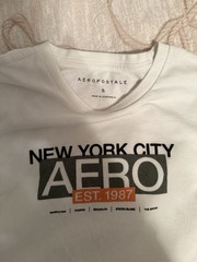 Aeropostale Men’s White S Crew Neck Short Sleeve NYC AERO Est. 1987 Tee