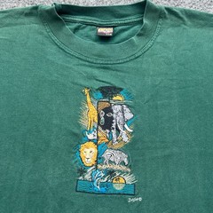 Dash Clothing Shirt Mens XL Embroidered Graphic Tee Africa Travel Animal Lion