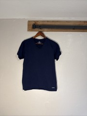Calvin Klein Men Classic Fit V Neck T Shirt Navy Blue Medium Casual Short Sleeve
