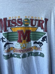 Vintage High School Missouri State Track Champion T shirt 90s Size XL