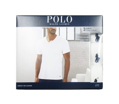 Polo Ralph Lauren Men’s White Slim Fit V-Neck 3 Pack T-Shirts