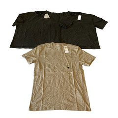 Hollister T Shirts Mens Size S Black Brown Short Sleeve Stretch Crew 3 Shirts