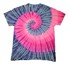 *New* 2XL – Sm Handmade Tie Dye, Pink Blue Spiral, Crew or V-Neck