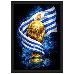Uruguay World Cup Semi-Glossy Paper Wooden Framed Poster