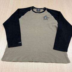 Vintage 90s Chicago Police Thermal T Shirt XL colorblock waffle FOP embroidered