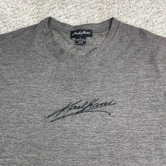 Vintage Karl Kani T-Shirt Men Medium Spellout Logo Embroidered Short Sleeve Gray