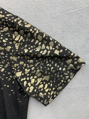 Coofandy Graphic Tee T-Shirt 3D Print Black Gold Splatter Crew Neck Size XL