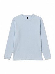 Lululemon Men’s Heavyweight Waffle Knit Long Sleeve Thermal Shirt Blue Linen M