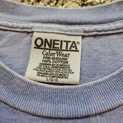 Vintage 90s Oneita Color Wear Mens Large T-Shirt Purple Embroidered MAUI, Cotton
