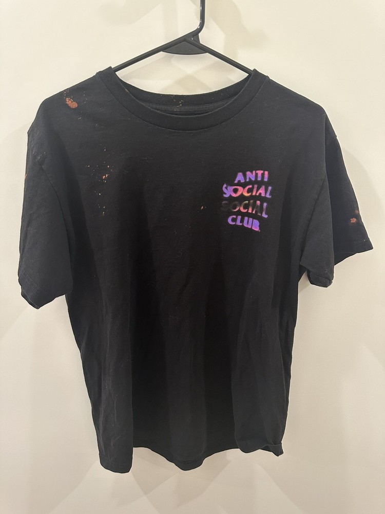 Anti Social Social Club Mens Lava T-Shirt ASSC Tee Black Purple Pink Medium