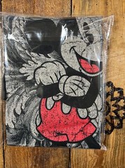 LG Disney Mickey Mouse Full Print Graphic Tee Shirt Black All Over Front Print
