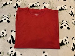 Croft & Barrow Men’s T-Shirt Size 2XL Red Ribbed Short Sleeve