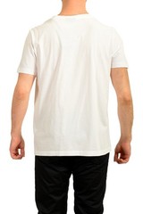 Belstaff Men’s White Graphic Print Crewneck Short Sleeve T-Shirt US 2Xl IT 56