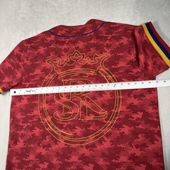 The Wild Collective Real Salt Lake Baseball Jersey Size L Red Digital Camo *EUC