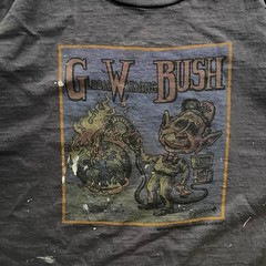 Vintage George W Bush Shirt Mens XL Black 1990s Climate Pollical