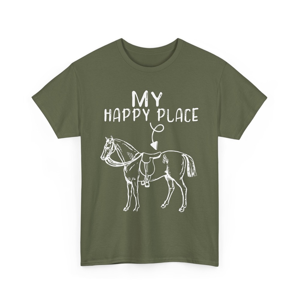 Horse Shirt, My Happy Place Shirt, Horseback Riding Lovers Shirt