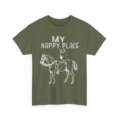 Horse Shirt, My Happy Place Shirt, Horseback Riding Lovers Shirt