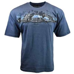 Men’s T Shirt -Newport Blue -American Muscle Cars Racing Logo 100% Cotton