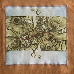 econscious MIRROR WORLDS Graphic T Shirt Men Medium Rust Organic Cotton Tie-Dye