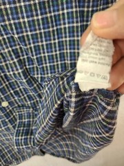 Chaps Mens Large Blue Plaid Long Sleeve Button Up Flannel Shirt