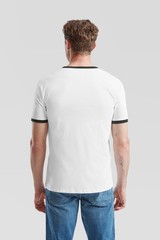 Fruit of the Loom Cotton Ringer T – Contrast Collar/Hem T-shirt